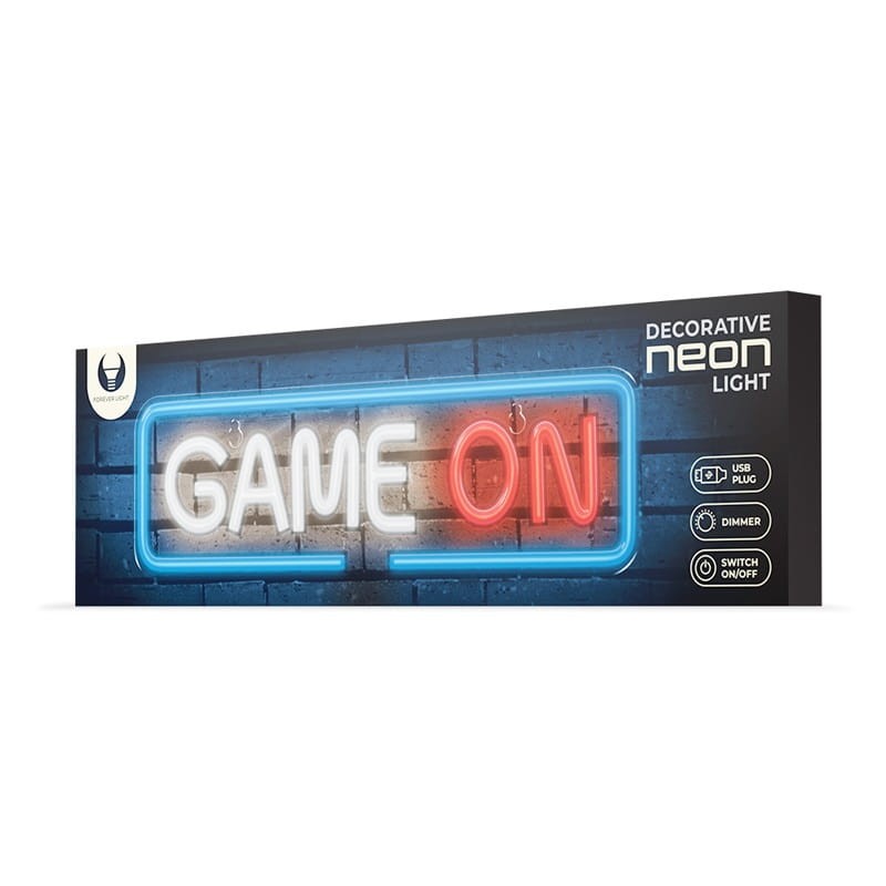 Neon dekoracyjny LED GAME ON PLEXI MULTIKOLOR + USB FPNE23 Forever Light opakowanie