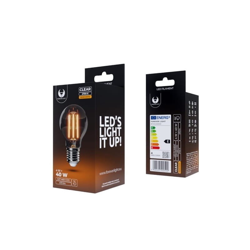 Żarówka LED E27 6W Filament A60 2700K przezroczysta opakowanie