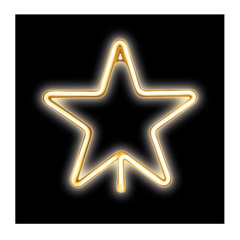 Neon dekoracyjny LED CHRISTMAS GWIAZDA ciepła biała Bat + USB FLNE22 Forever Light