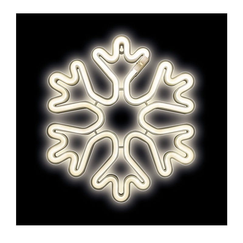 Neon dekoracyjny LED CHRISTMAS PŁATEK ŚNIEGU biały Bat + USB FLNE20 Forever Light