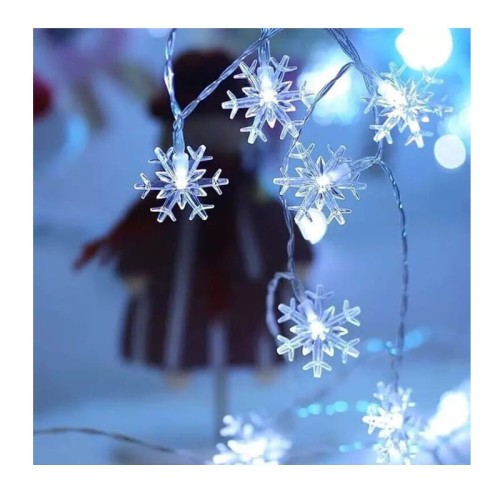 Łańcuch LED świąteczny gwiazdki 3xAA 20LED 3m biały zimny