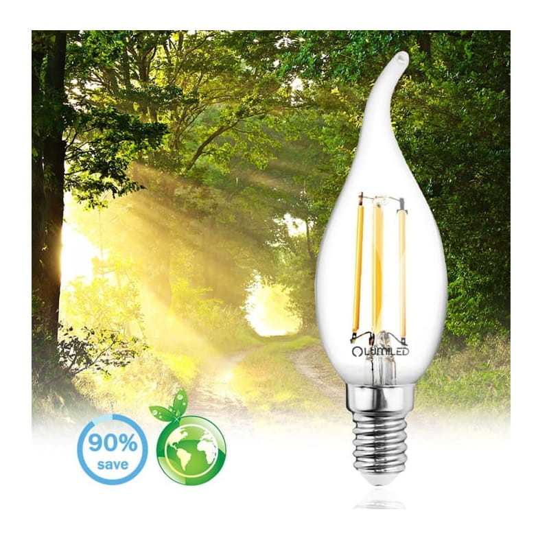 Żarówka LED E14 C35 7W ciepła 3000K