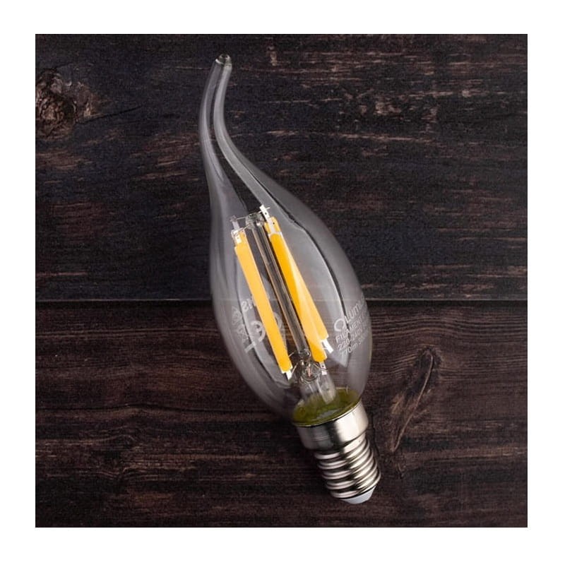Żarówka LED E14 C35 7W płomyk Filament biała ciepła 3000K