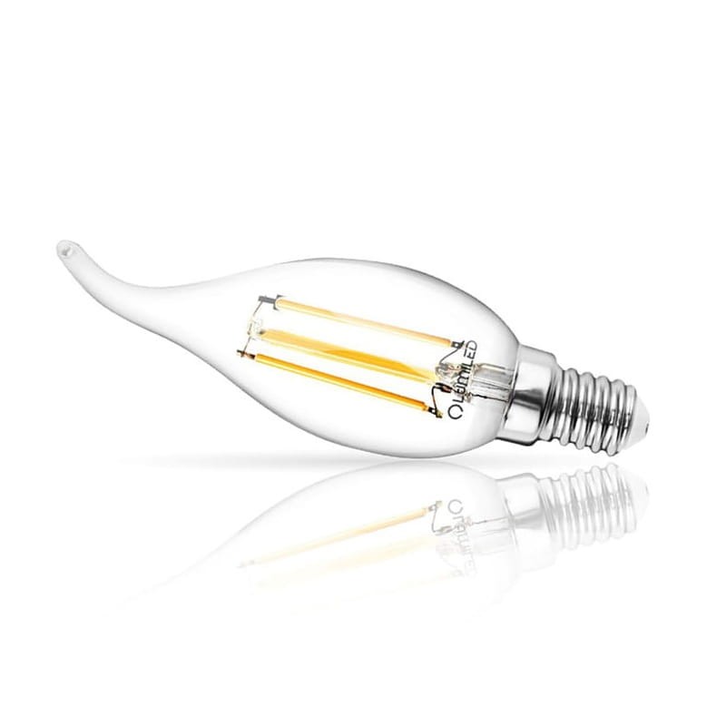 Żarówka LED E14 C35 7W płomyk Filament ciepła