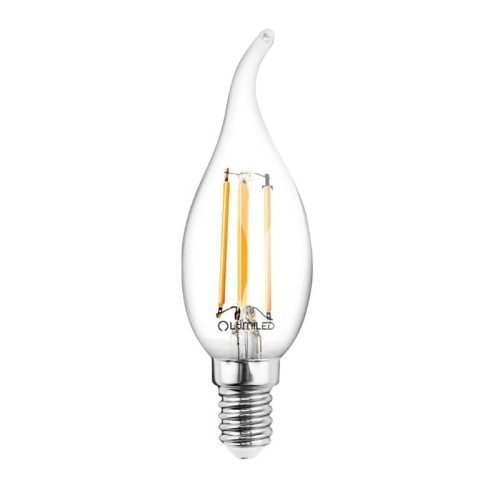 Żarówka LED E14 C35 7W płomyk Filament biała ciepła