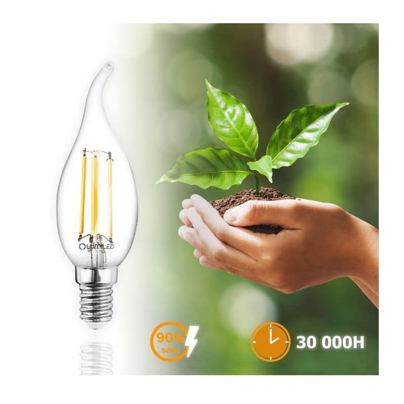 Żarówka LED E14 C35 7W płomyk