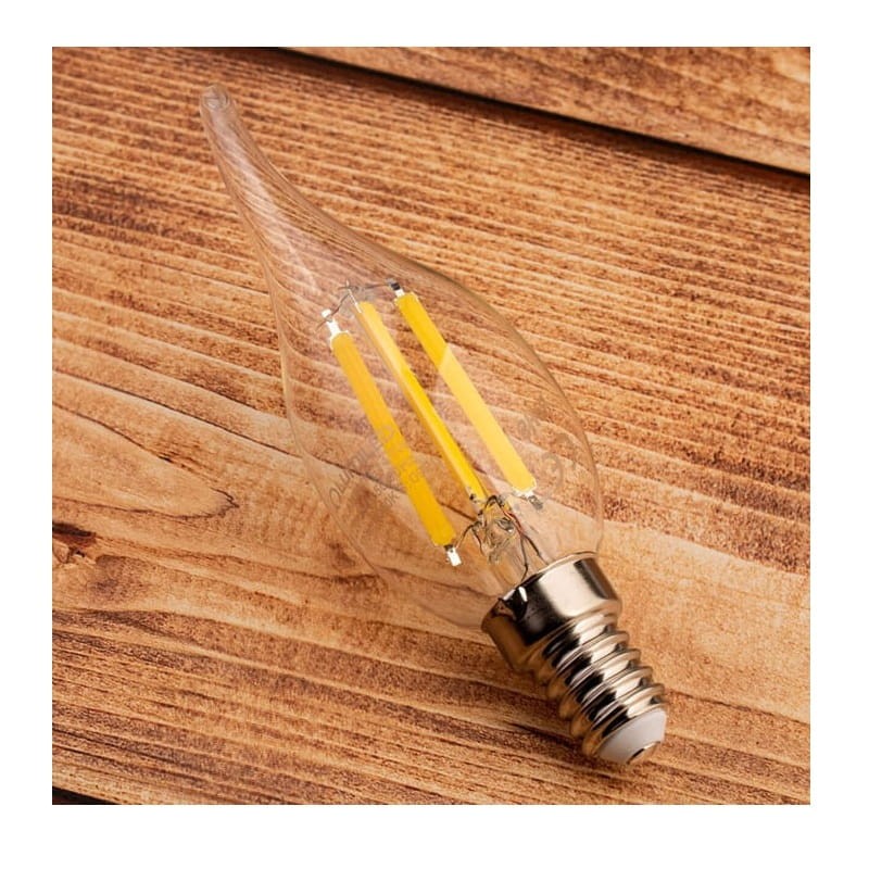 Żarówka LED E14 C35 7W płomyk Filament