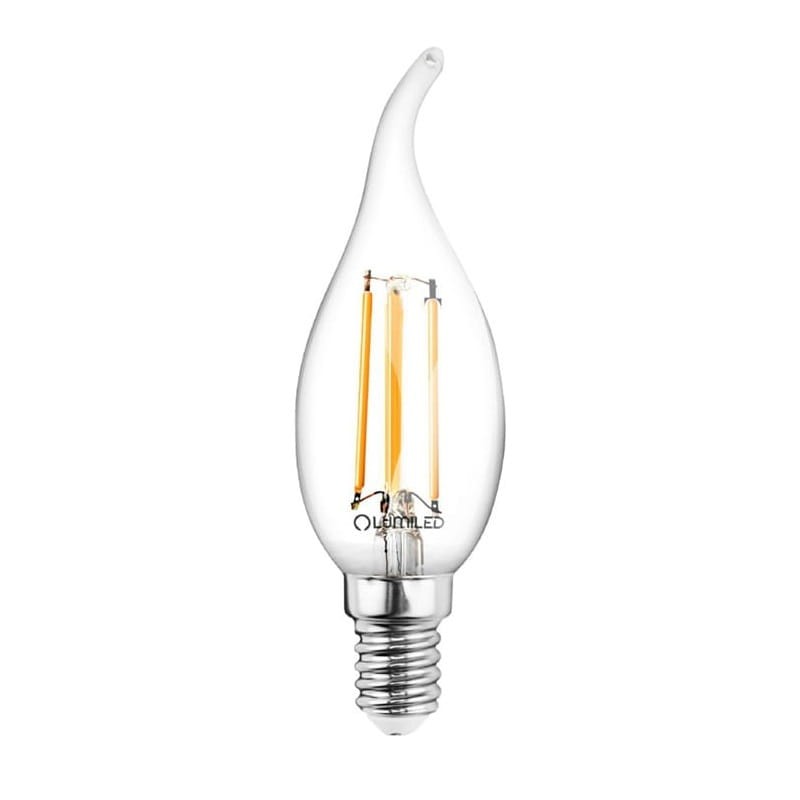 Żarówka LED E14 C35 7W płomyk Filament biała neutralna
