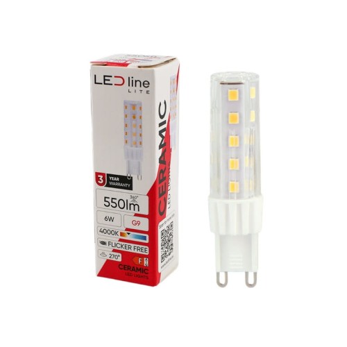 Żarówka LED LEDline G9 6W SMD 230V biała dzienna z opakowaniem
