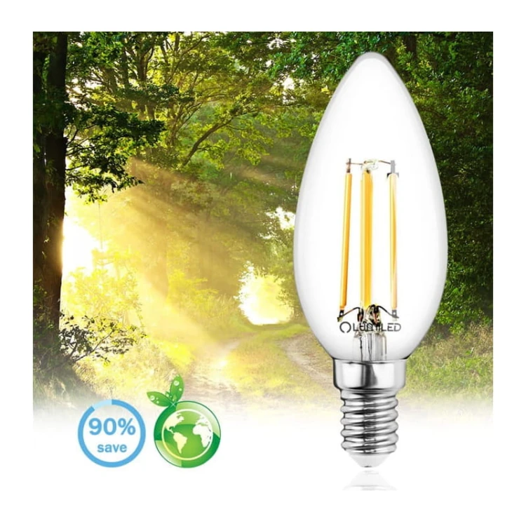 Żarówka LED E14 C35 7W świeczka Filament biała neutralna ekologiczna
