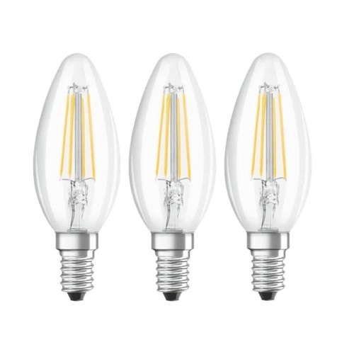 Żarówka LED E14 4W świeczka Filament biała ciepła 3 szt.