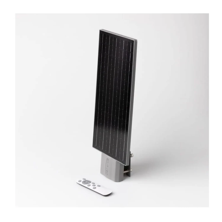 Naświetlacz oprawa uliczna LED SOLARNY 100W biały neutralny z czujnikiem ruchu i zmierzchu i pilotem