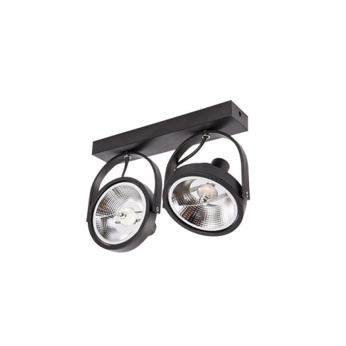 Kinkiet 2xAR111 LED Leon ruchomy czarny