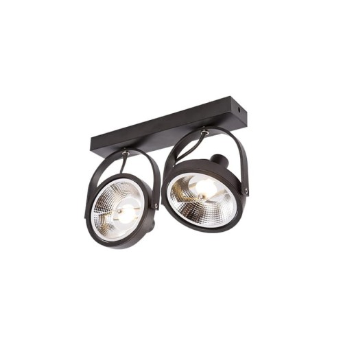 Kinkiet lampa 2xES111 GU10 LED Leon ruchomy czarny