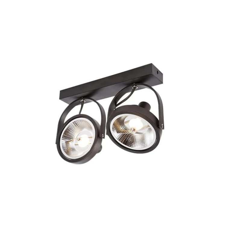 Kinkiet lampa 2xES111 GU10 LED Leon ruchomy czarny
