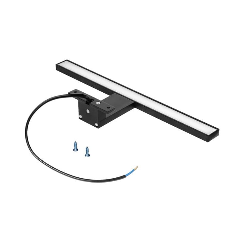 Kinkiet, lampa nad lustro 5W 30 cm Nortes czarny zestaw