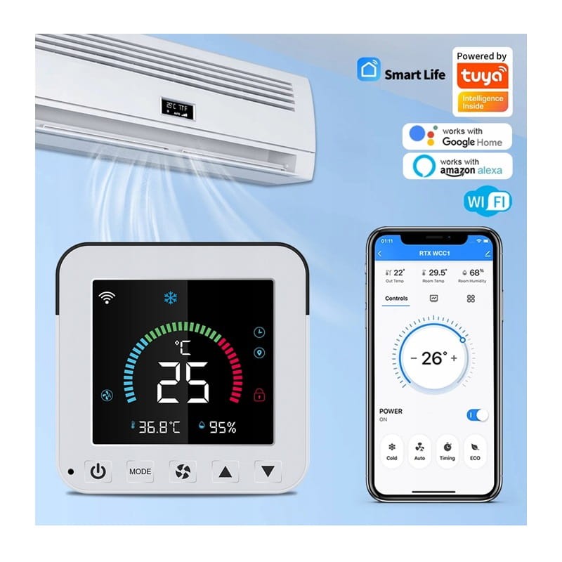 Sterownik klimatyzacji TUYA WiFi IR > 2000 modeli sterowanie aplikacją