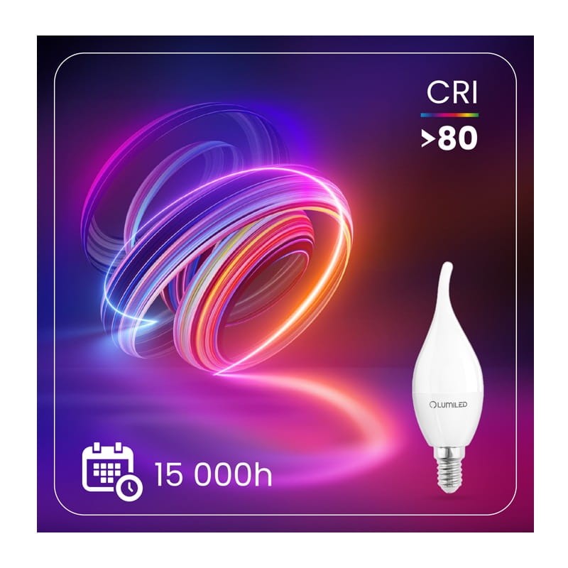 żarówka neutralna 5W płomyk CRI80