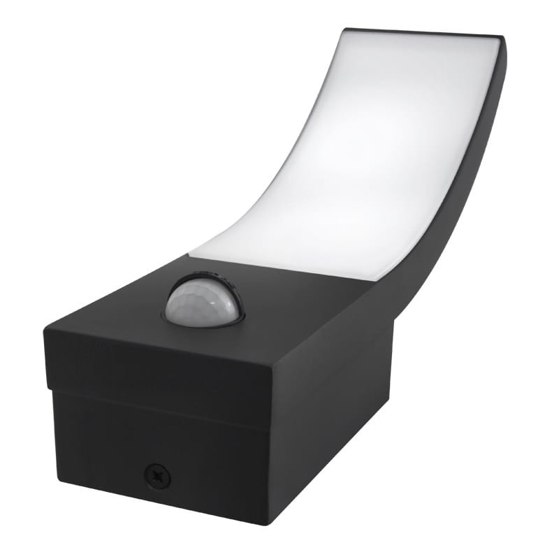 Kinkiet, lampa ogrodowa, elewacyjna LED 9W IP54 4000K Loreto z czujnikiem ruchu i zmierzchu