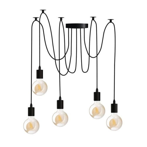 Lampa wisząca pająk ARANE 5 ramienna E27