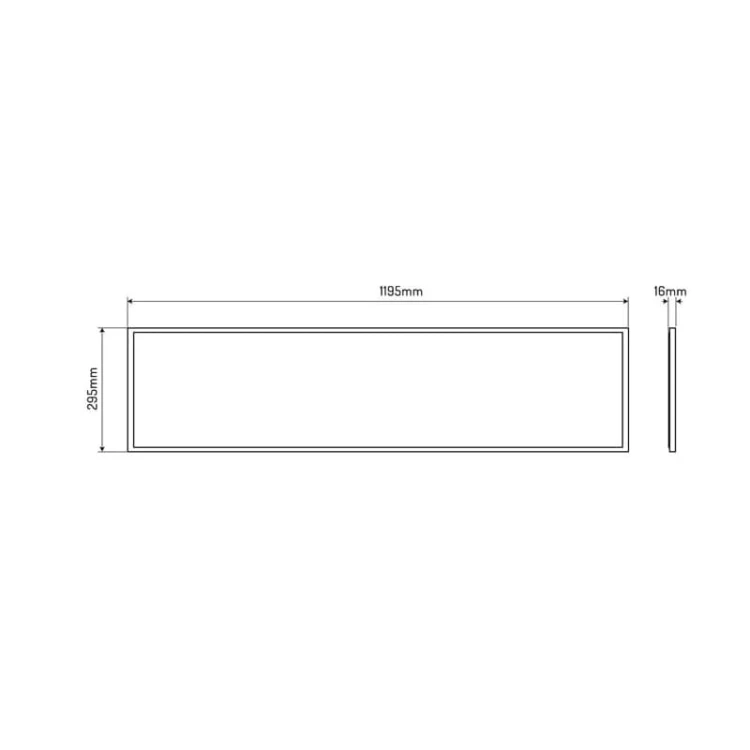 Panel LED 120x30 2w1 PRIME 30W 3600lm 4000K - biała neutralna wymiary