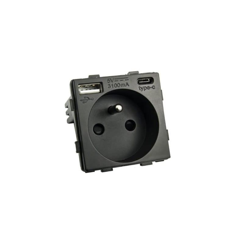 gniazdko elektryczne pojedyncze z USB