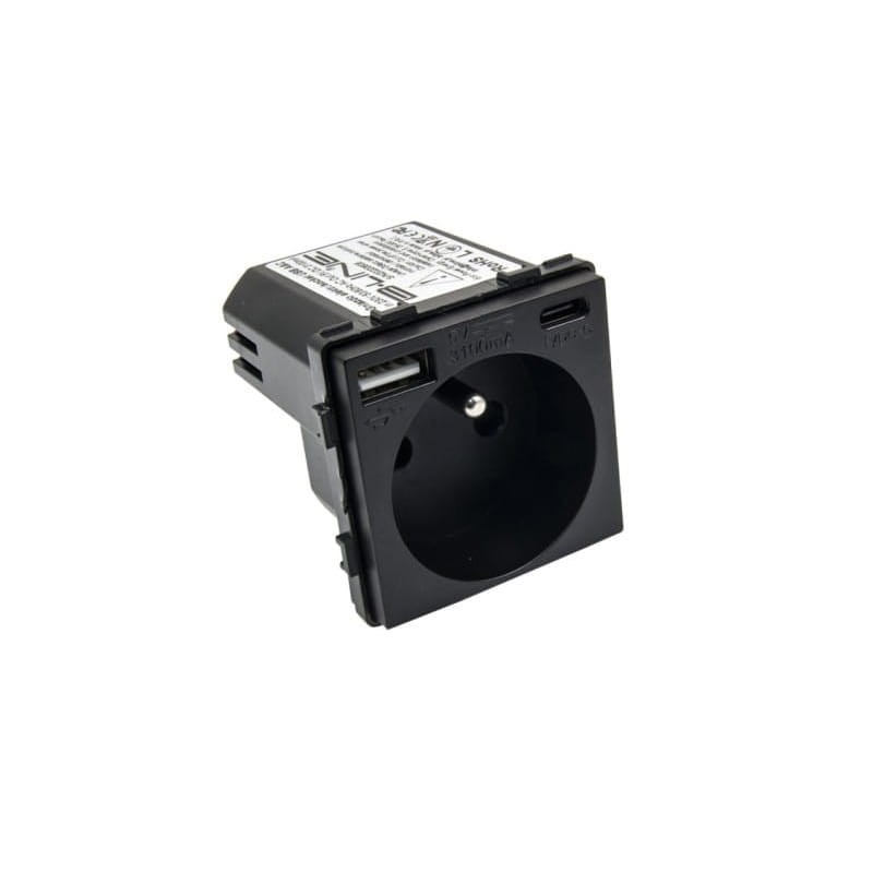 gniazdko elektryczne z USB z ramką szklaną