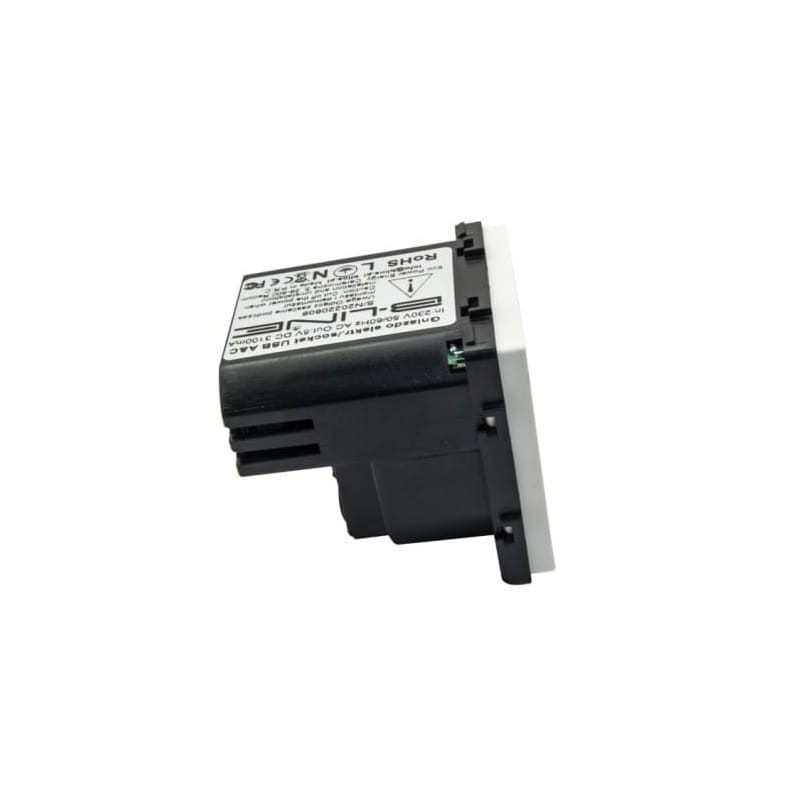 gniazdko białe z USB pojedyncze