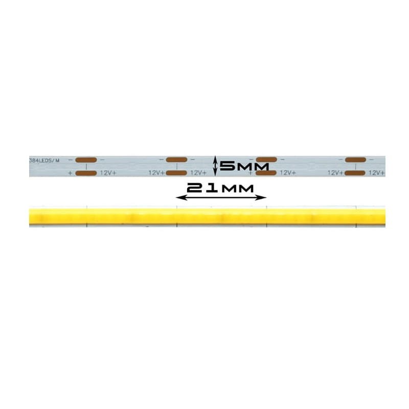 Taśma LED COB liniowa 384LED-m, 12V, biała neutralna
