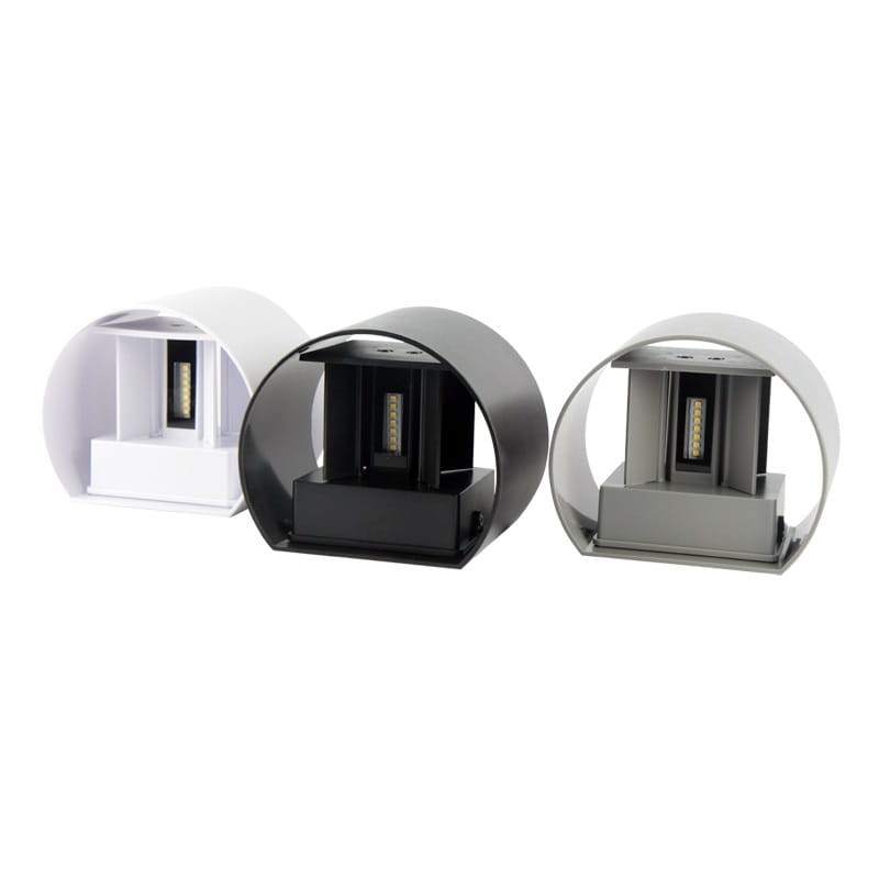 kinkiet zewnętrzny szary 2x3W