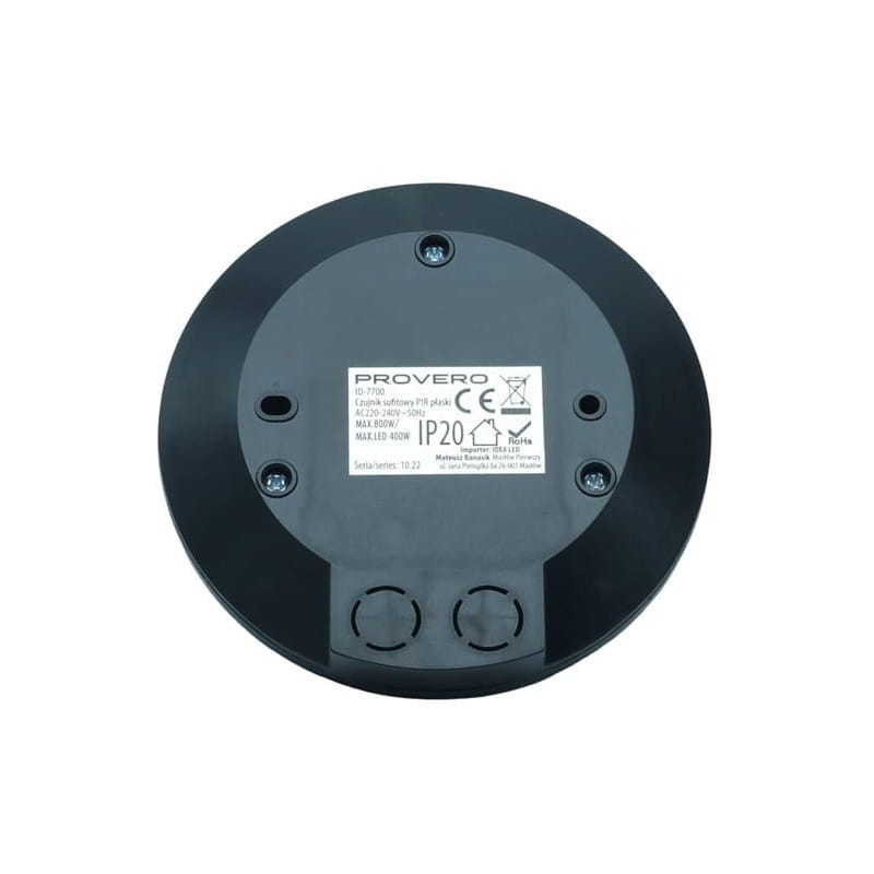 Czujnik ruchu i zmierzchu PIR regulowany IP20 ID-7700 montaż