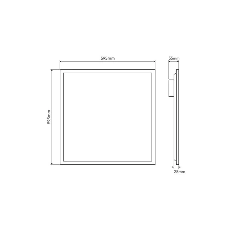 Panel LED LEDLine 40W Prime Backlit wpuszczany biały neutralny wymiary
