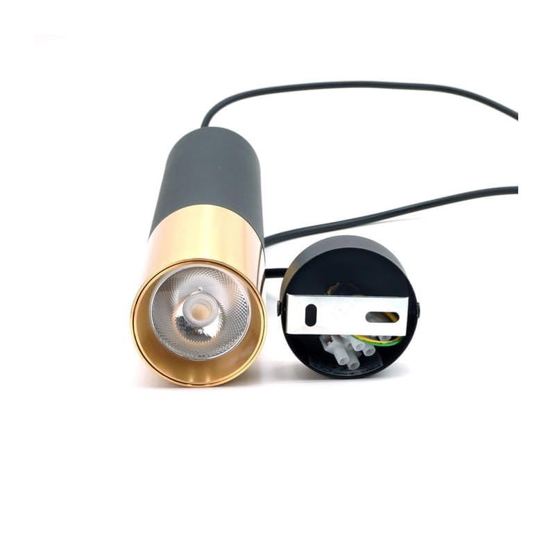 Lampa sufitowa wisząca CIRCUS GU10 - czarno - złota montaż