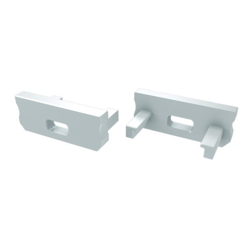 Zaślepka 1 sztuka do profilu LED nawierzchniowego typ D biała z otworem