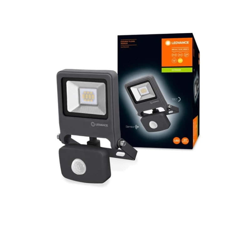 Naświetlacz LED LEDVANCE FLOODLIGHT Endura 10W - 4000K szary z czujnikiem ruchu z opakowaniem