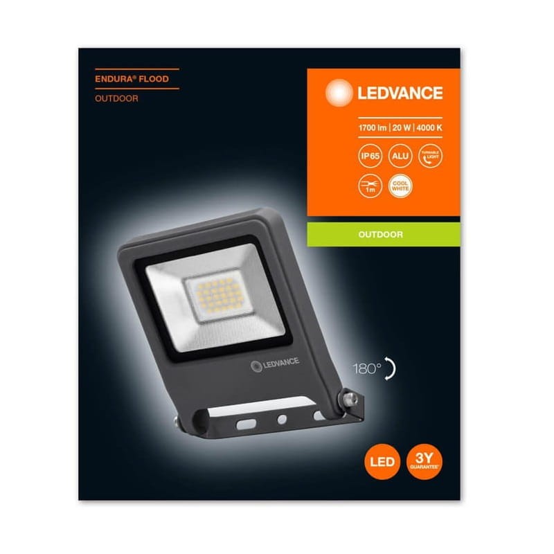 Naświetlacz LED LEDVANCE FLOODLIGHT Endura 20W - 4000K szary opakowanie