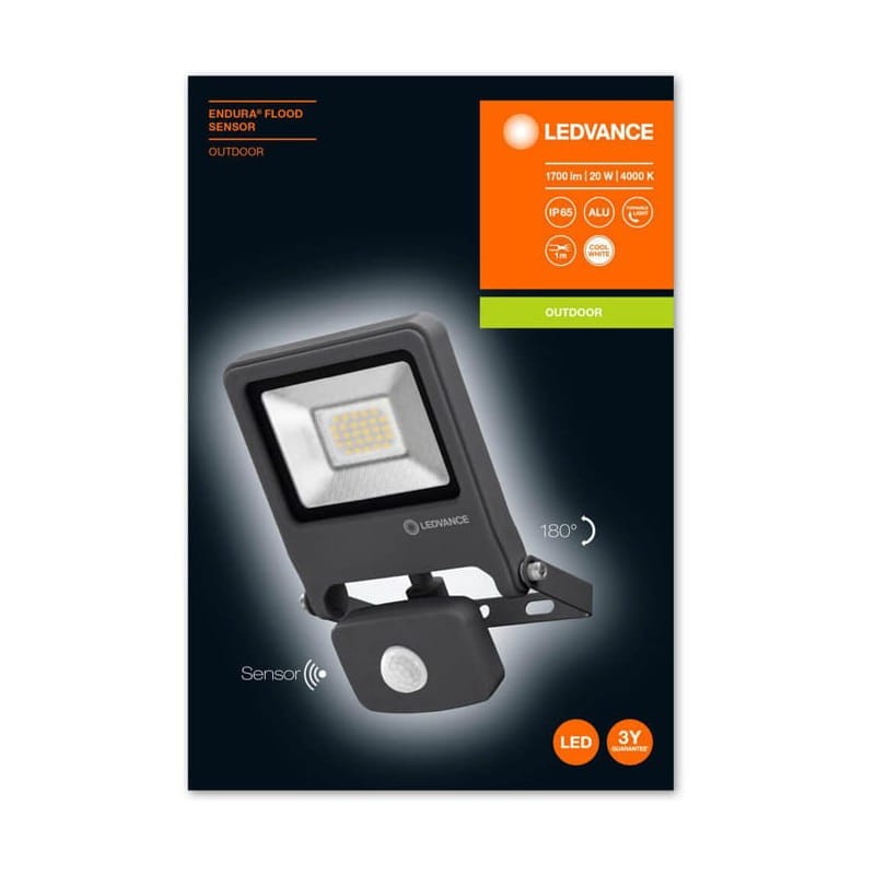 naświetlacz szary 20W 4000K szary opakowanie