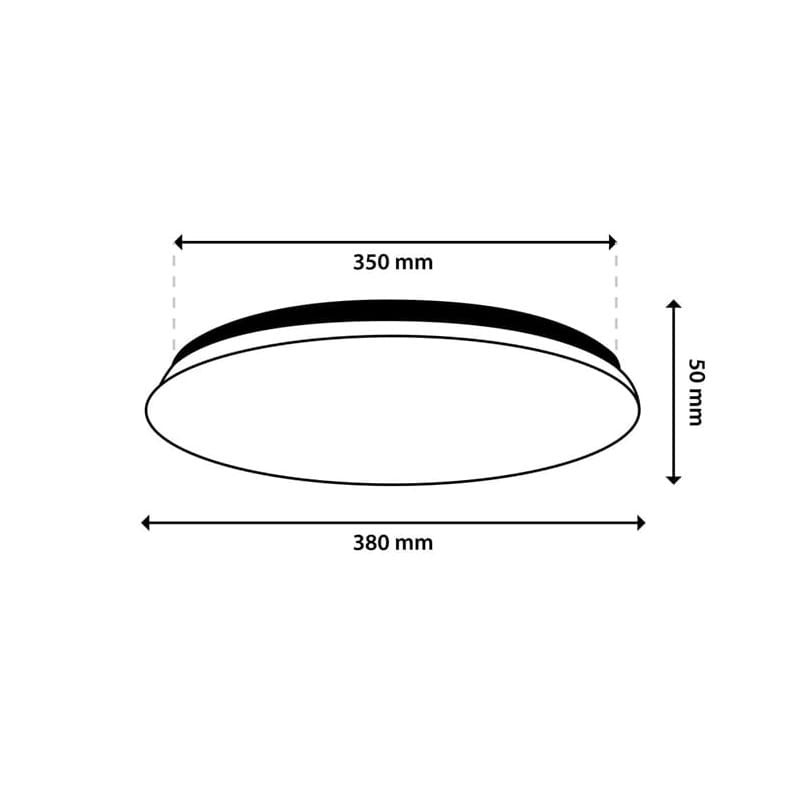 Plafon LED SALUS 40W 230V IP44 CCT + pilot wymiary