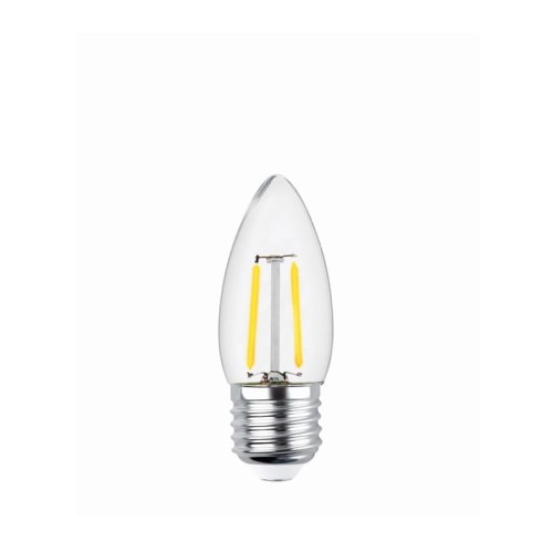 Żarówka LED E27 2W Filament C35 2700K COG przezroczysta