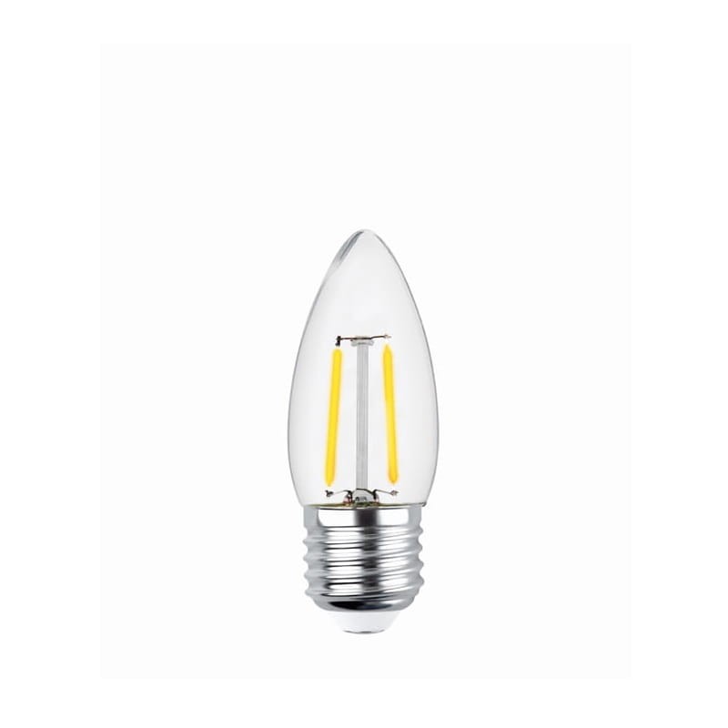 Żarówka LED E27 2W Filament C35 2700K COG przezroczysta