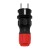Wtyczka gumowa IP54, 2p+Z, 16A z czerwoną nakrętką WT-54