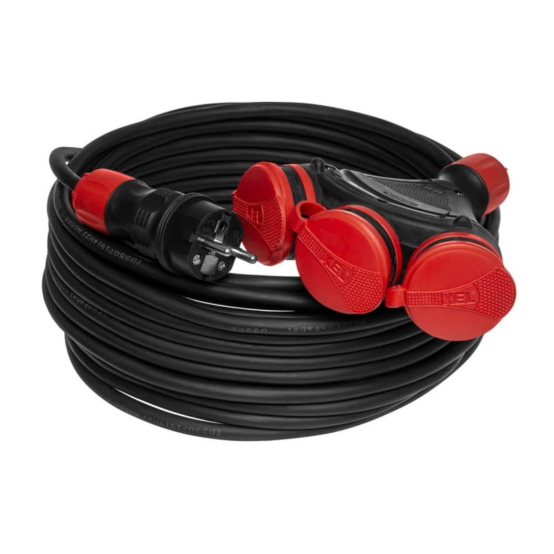 przedłużacz budowlany 25m 3x1,5 16A IP54