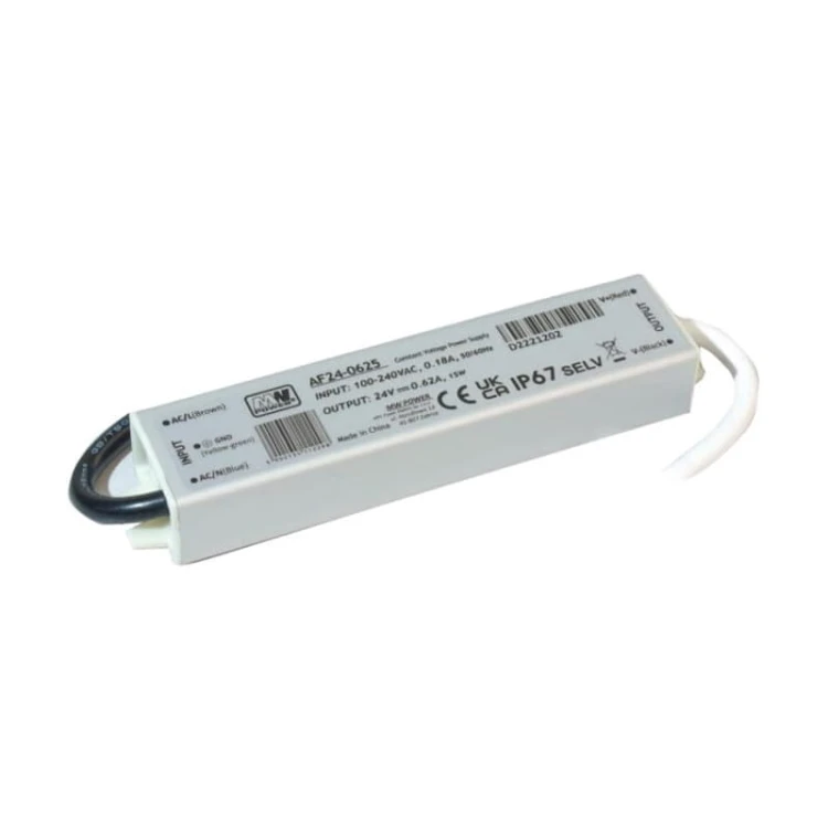 Zasilacz LED MWPower 15W 24V DC 0,62A hermetyczny