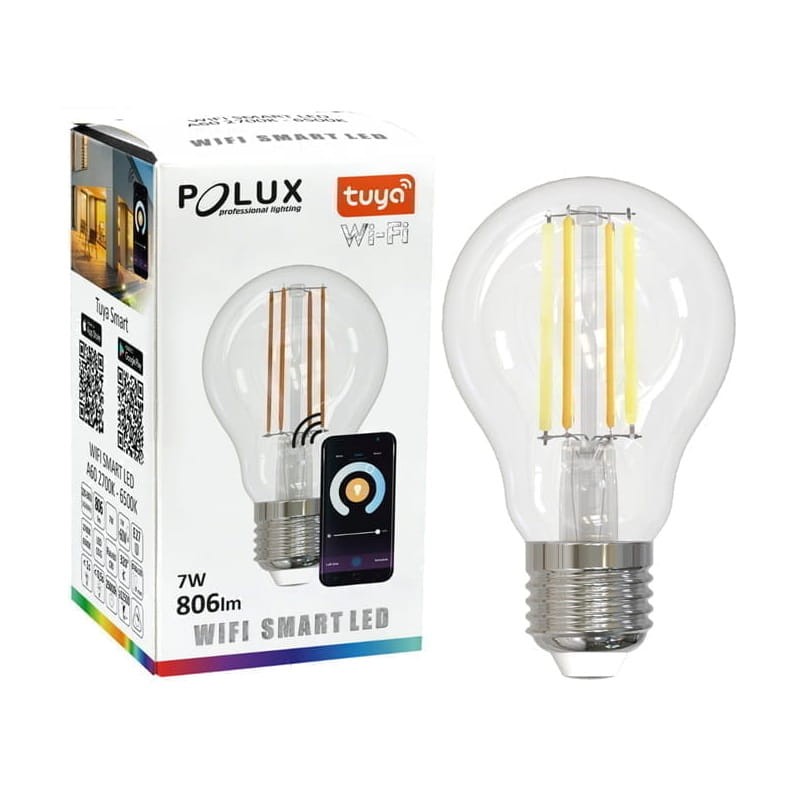 Żarówka LED smart Filament E27 A60 7W CCT sterowna aplikacją TUYA z opakowaniem