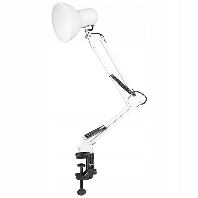 Lampa biurkowa kreślarska Lena E27 biała_1