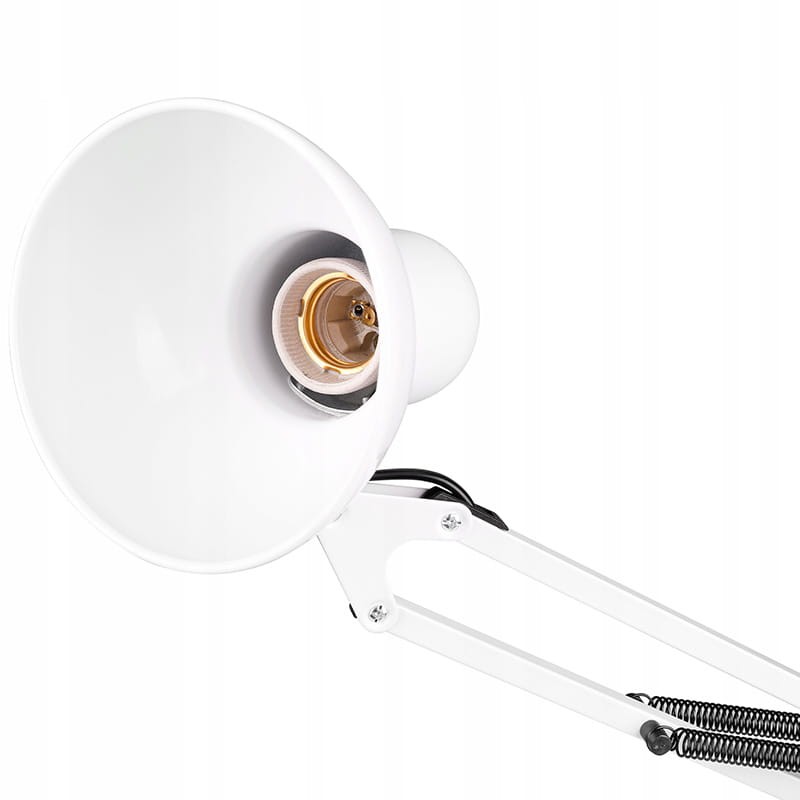 Lampa biurkowa kreślarska Lena E27 biała_2