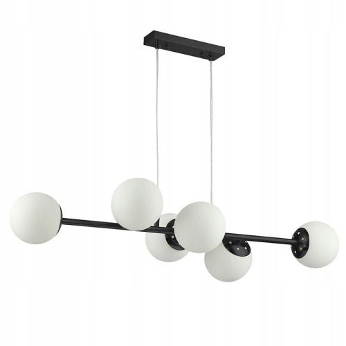 Lampa sufitowa, żyrandol wisząca 6xE27 BALI czarna