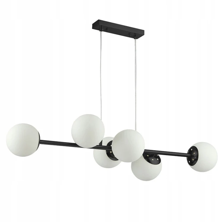 Lampa sufitowa, żyrandol wisząca 6xE27 BALI czarna