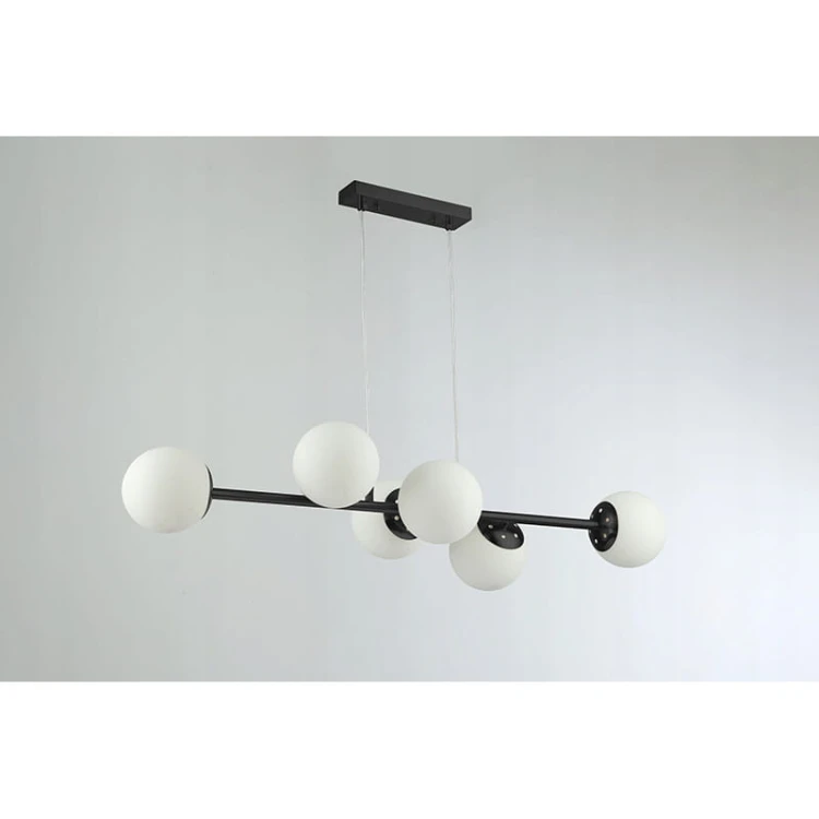 Lampa sufitowa, żyrandol wisząca 6xE27 BALI czarna_1