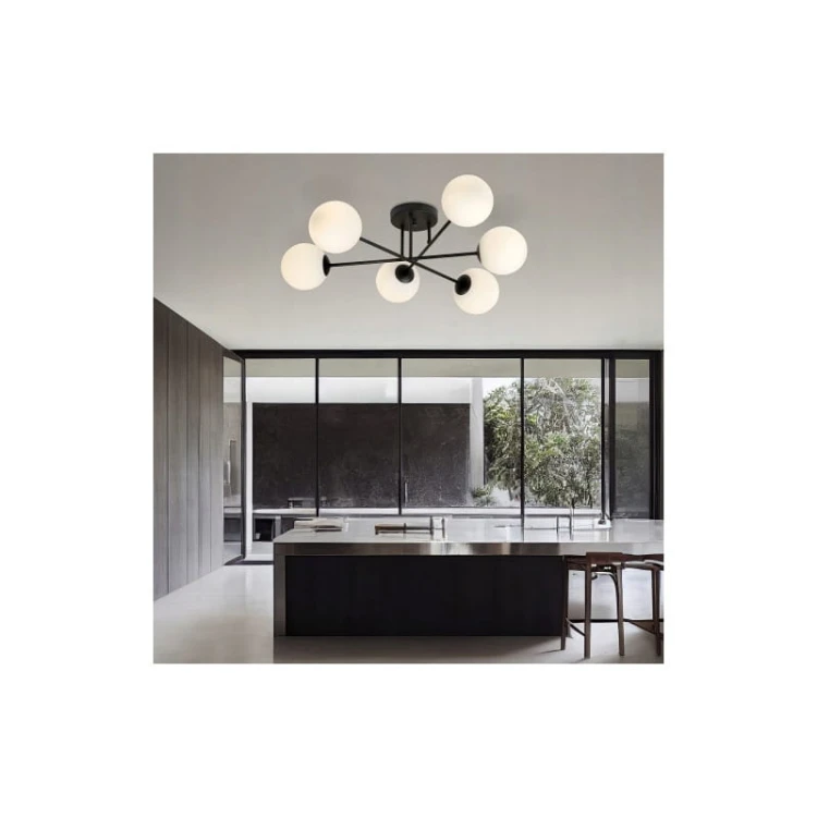 Lampa sufitowa, żyrandol wisząca 6xE27 77cm BALI czarna_3